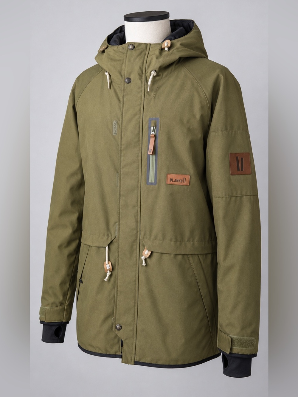 Planks The People’s Parka Ski Snowboard Jacket 10K Men’s M Women’s L Green